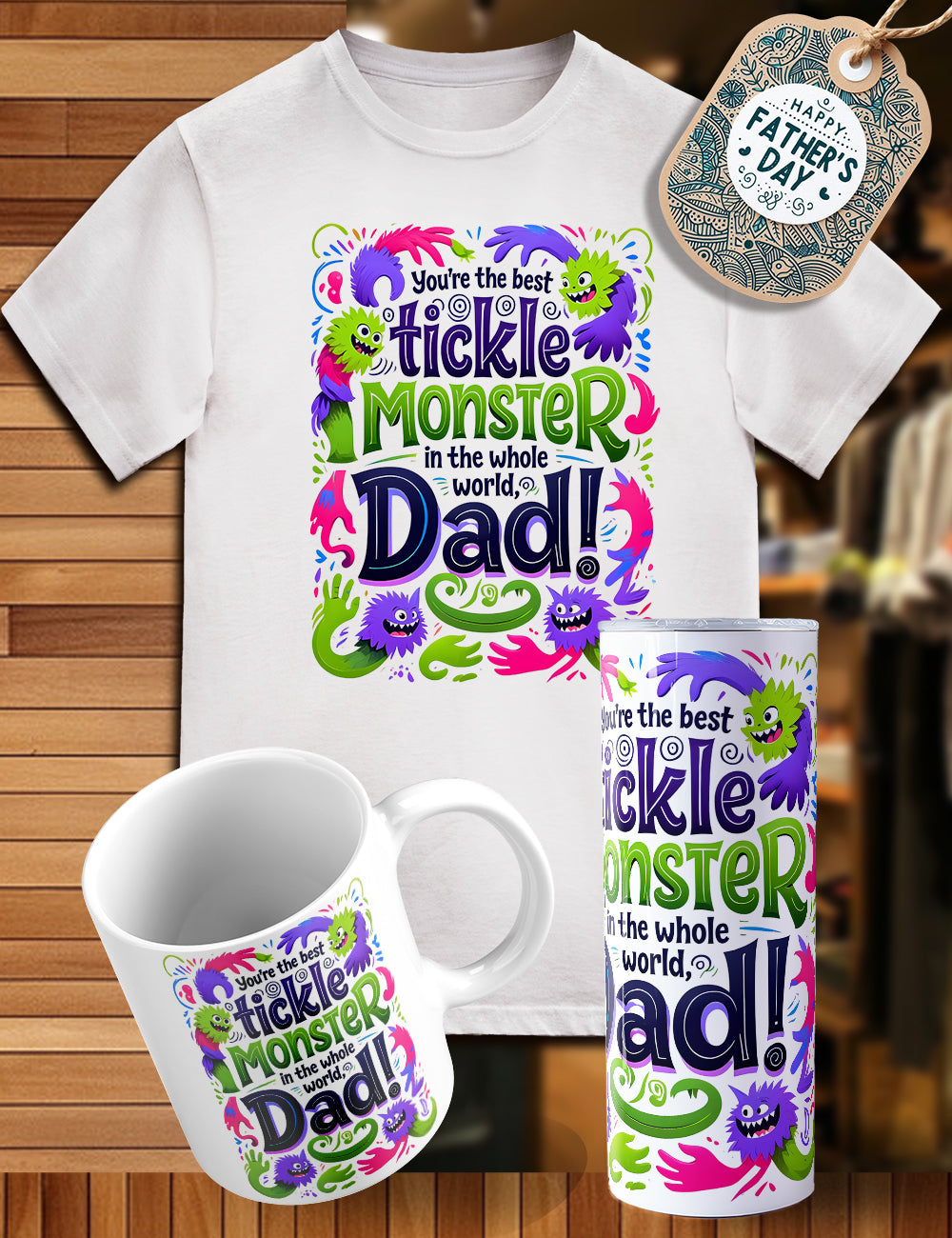 Father’s Day trio shirt, tumbler, cup