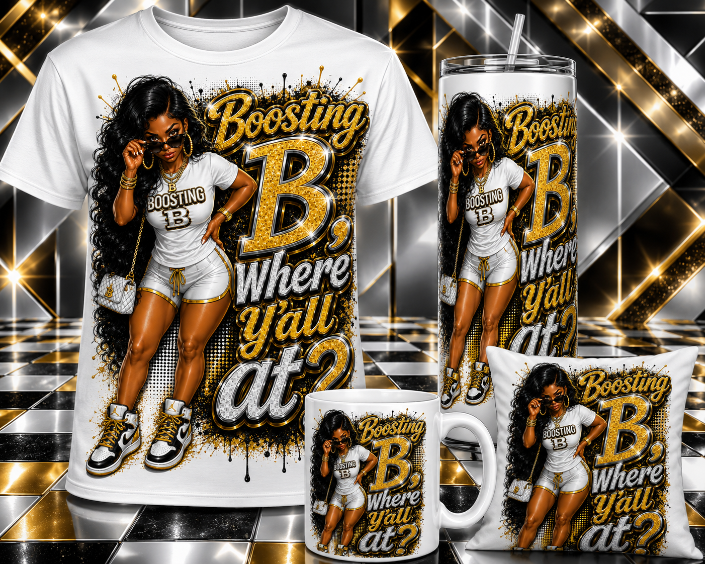 Boosting B, Where Y’all At? White Tee