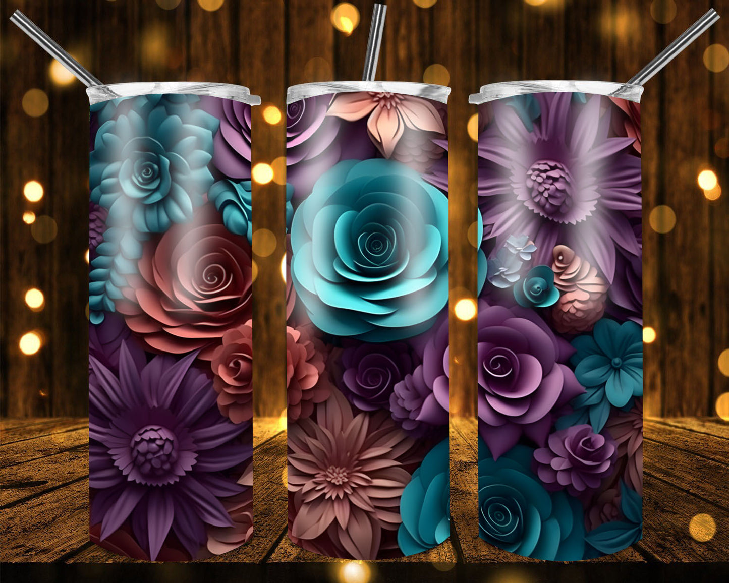 Flowers tumblers