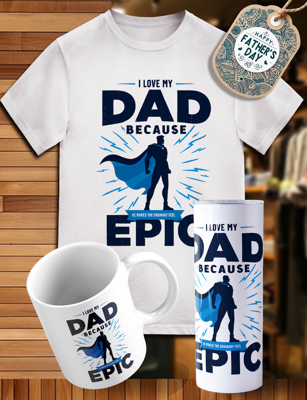 Father’s Day trio shirt, tumbler, cup