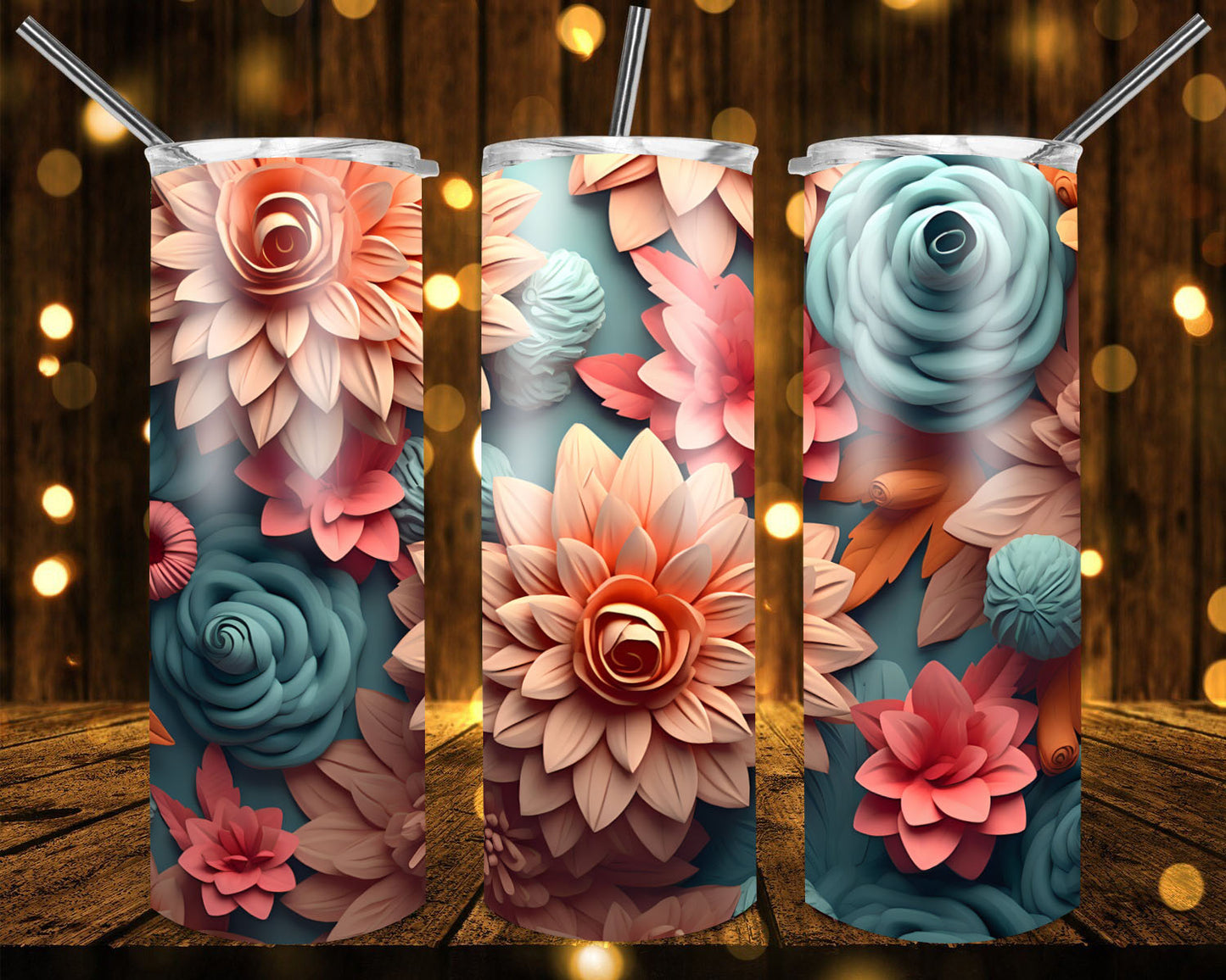 Flowers tumblers