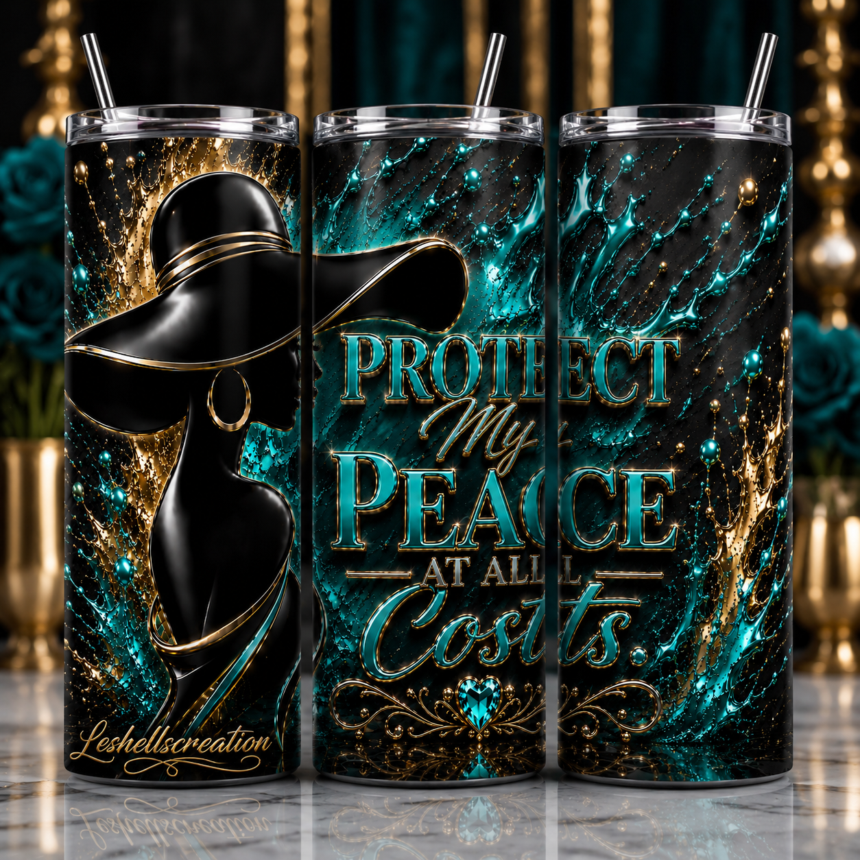 Luxury Affirmation 20 oz Skinny Tumbler – Inspirational Collection