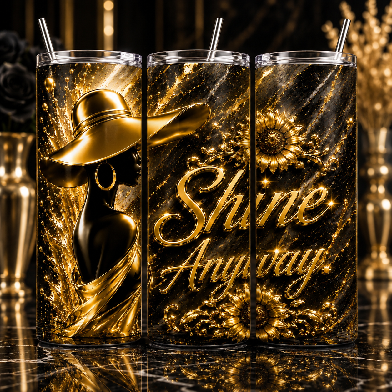 Luxury Affirmation 20 oz Skinny Tumbler – Inspirational Collection