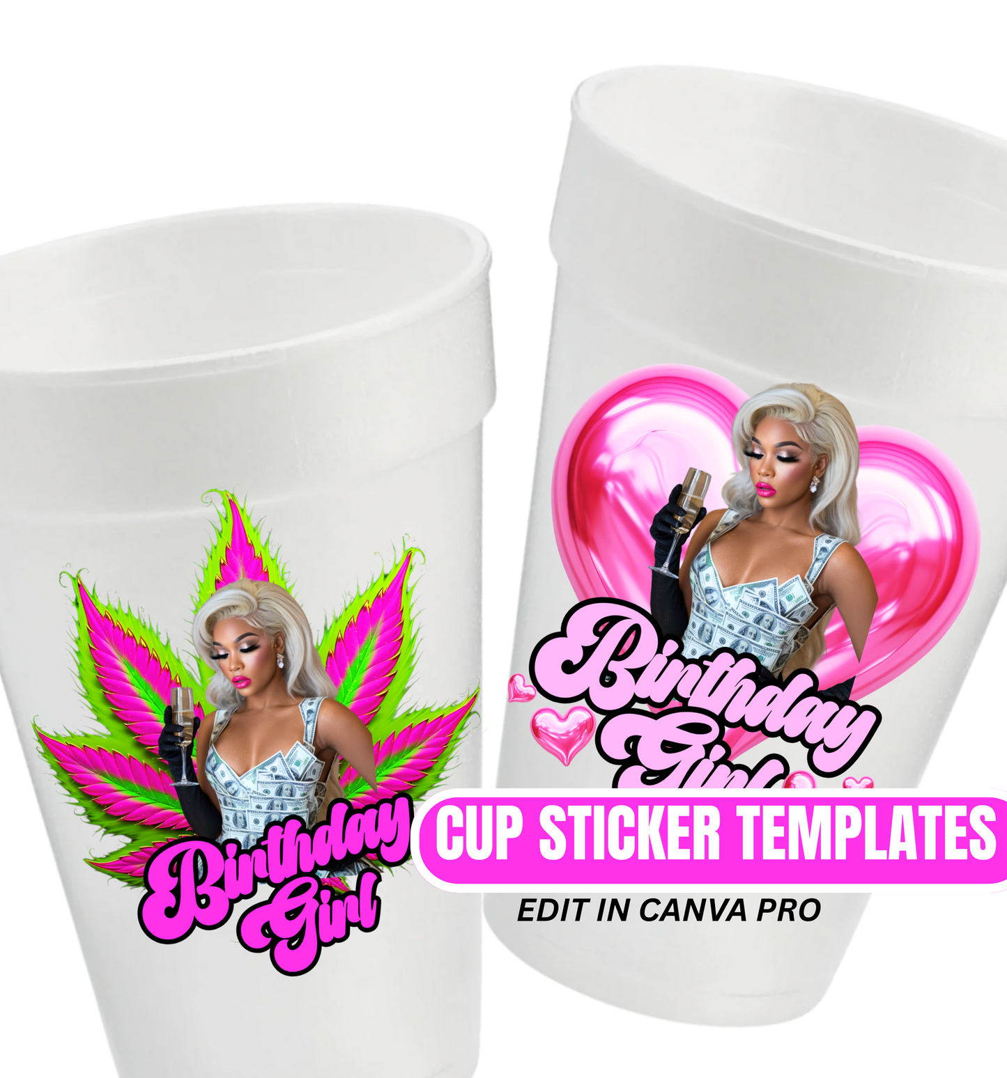 Big Mama Birthday party cups add your photo and year and name send photos to email address