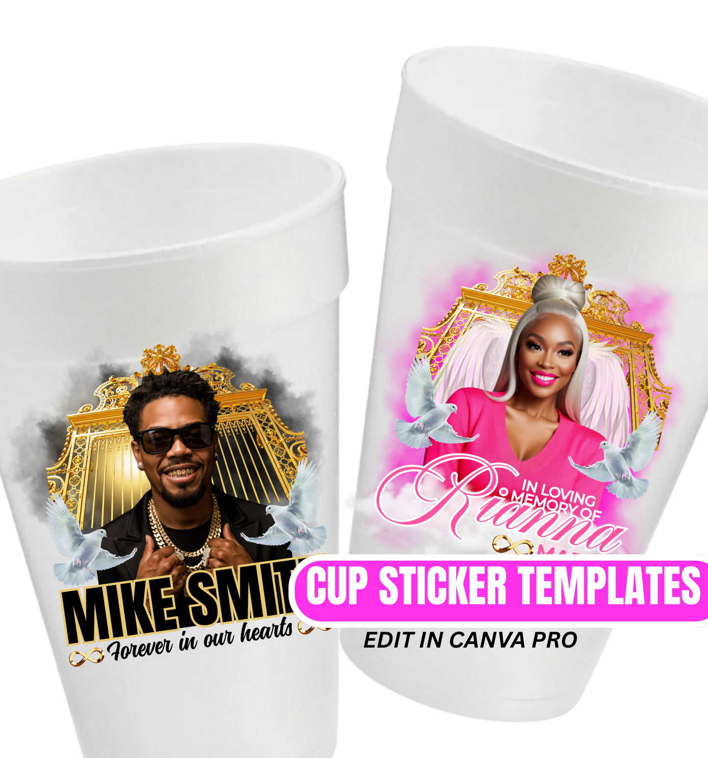 Big Mama Birthday party cups add your photo and year and name send photos to email address