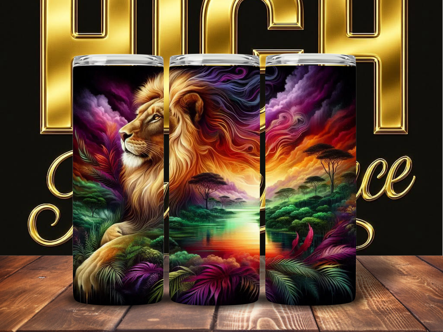 The Majestic Lion of Strength Tumbler