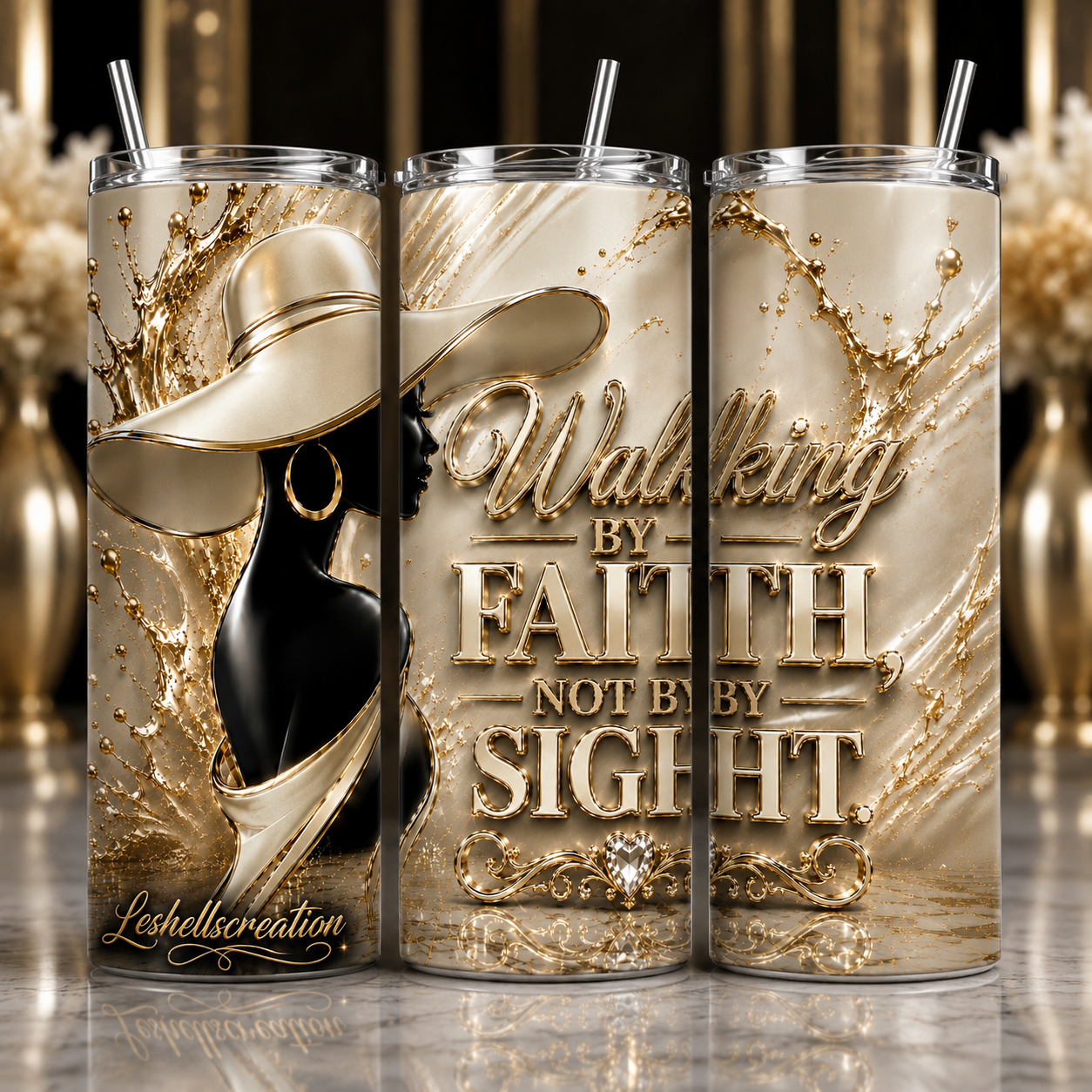 Luxury Affirmation 20 oz Skinny Tumbler – Inspirational Collection