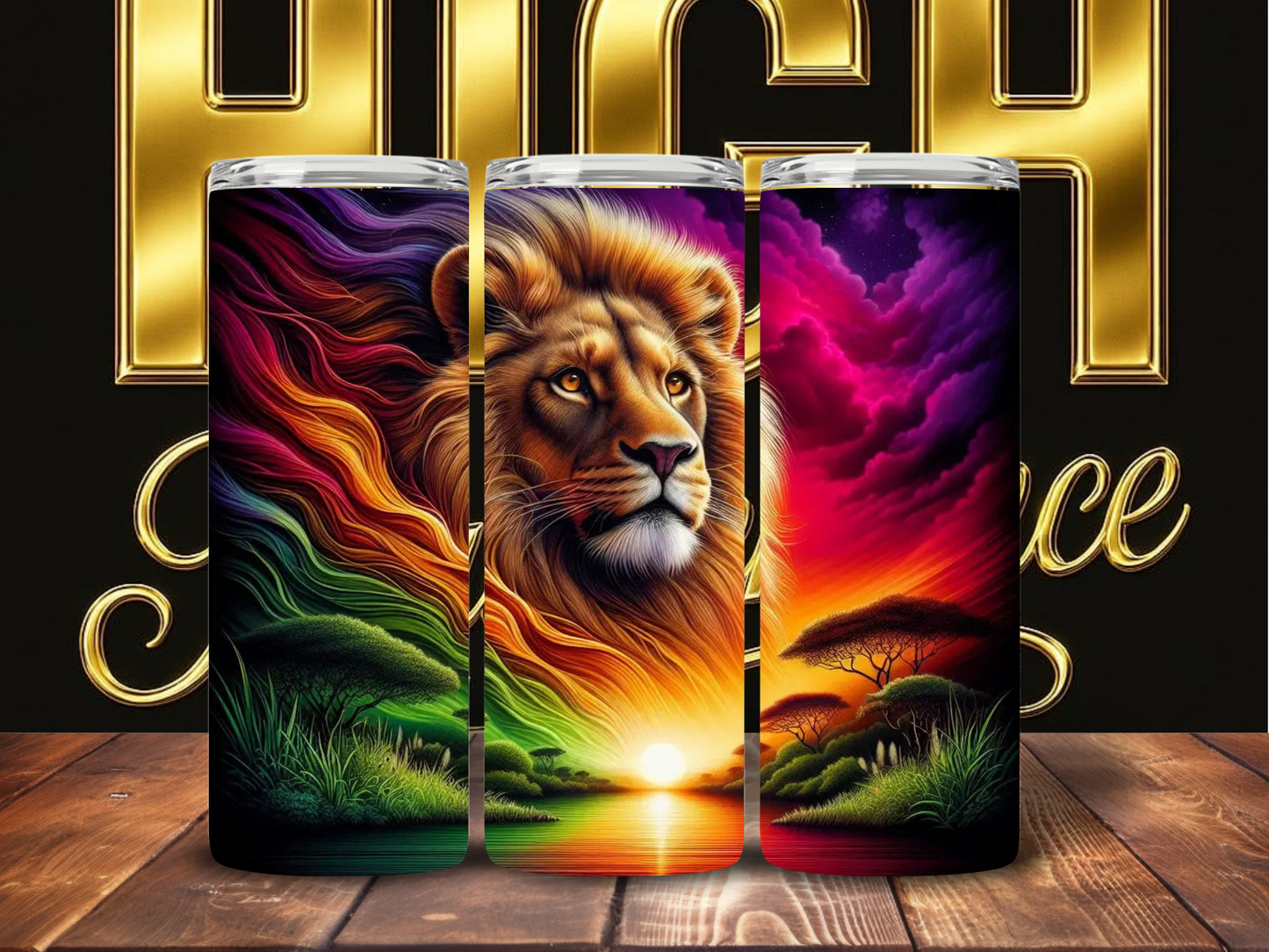 The Majestic Lion of Strength Tumbler