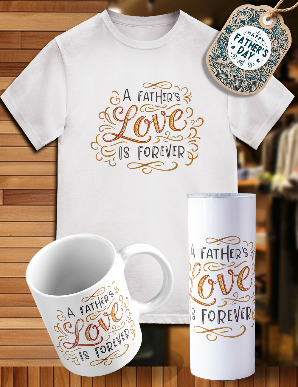 Father’s Day trio shirt, tumbler, cup