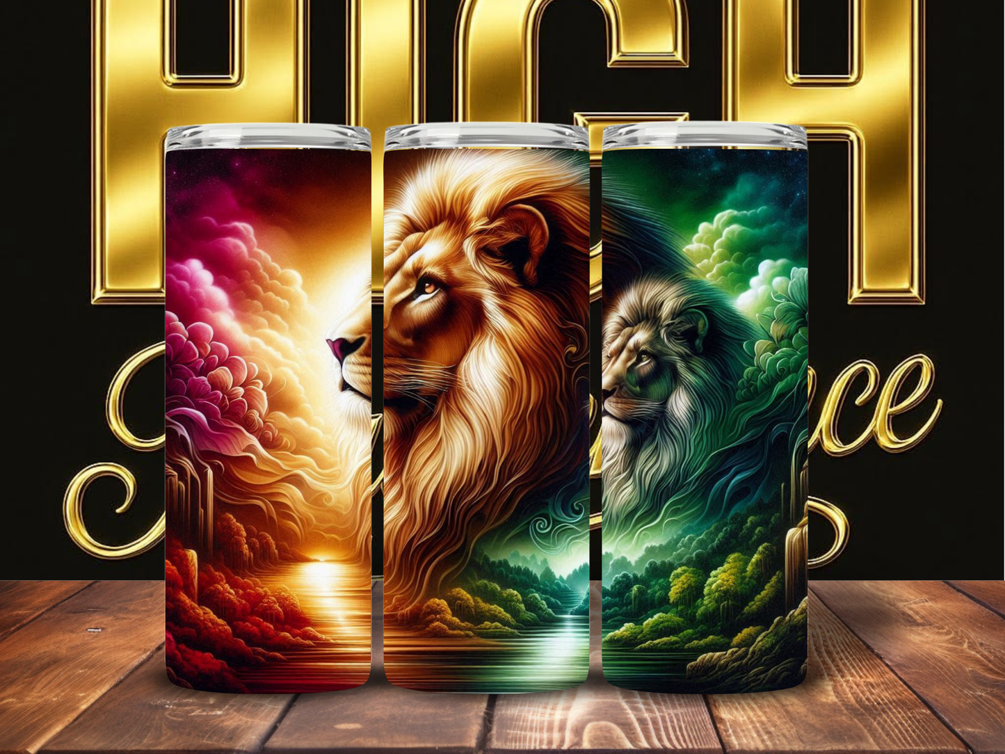 The Majestic Lion of Strength Tumbler