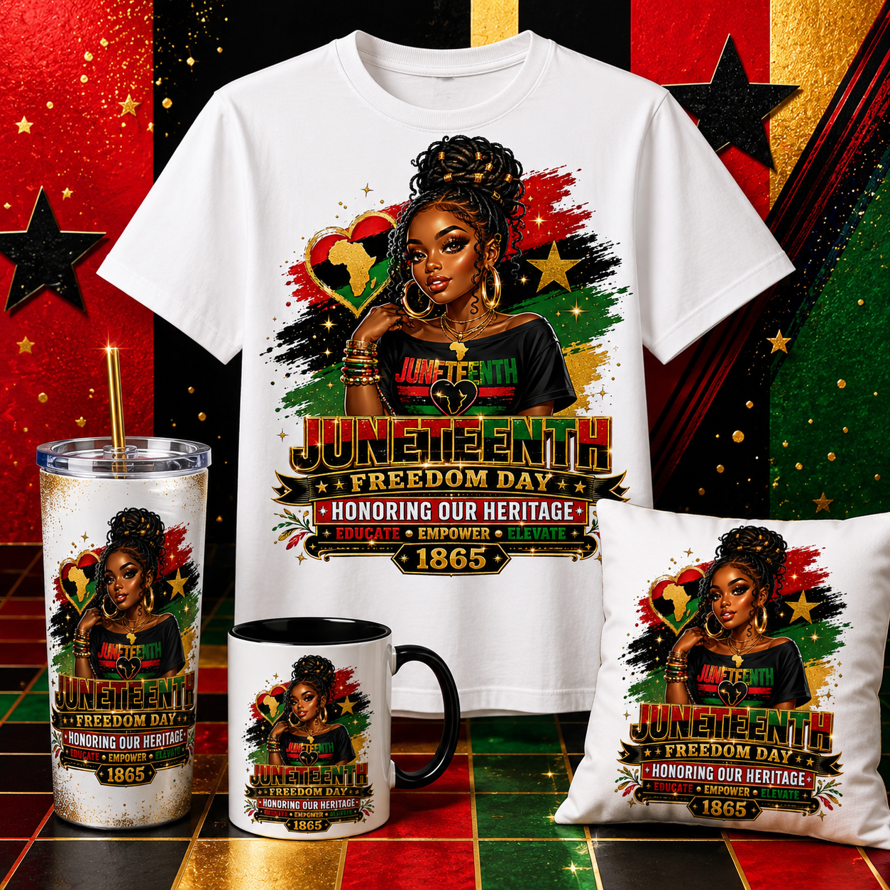 Juneteenth Freedom Day Collection Sublimation