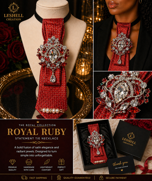 Leshell Creation – The Royal Collection Statement Tie Necklaces