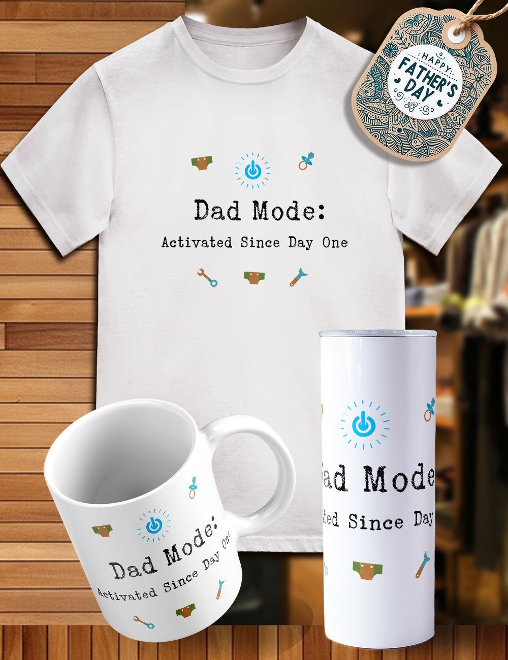Father’s Day trio shirt, tumbler, cup
