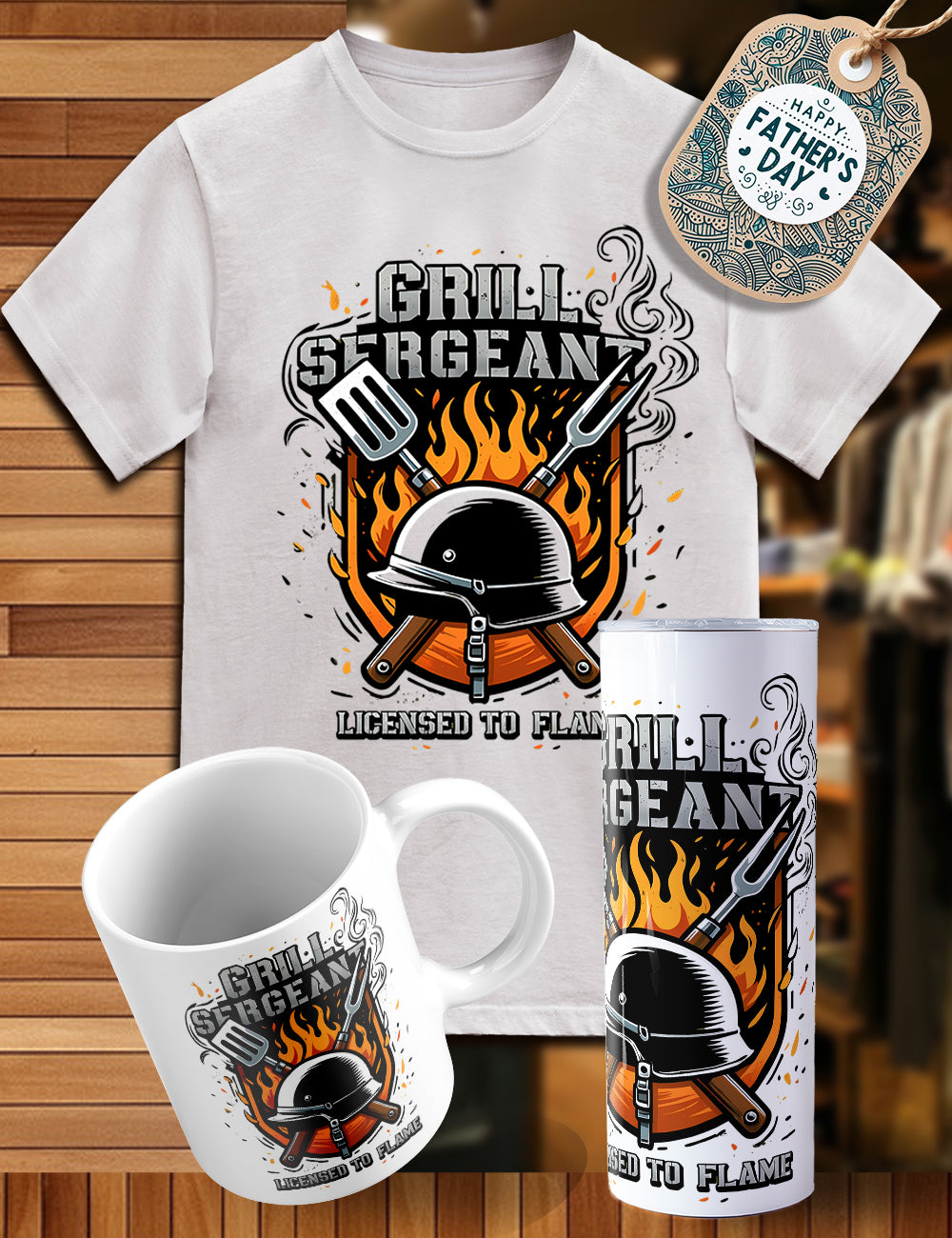 Father’s Day trio shirt, tumbler, cup