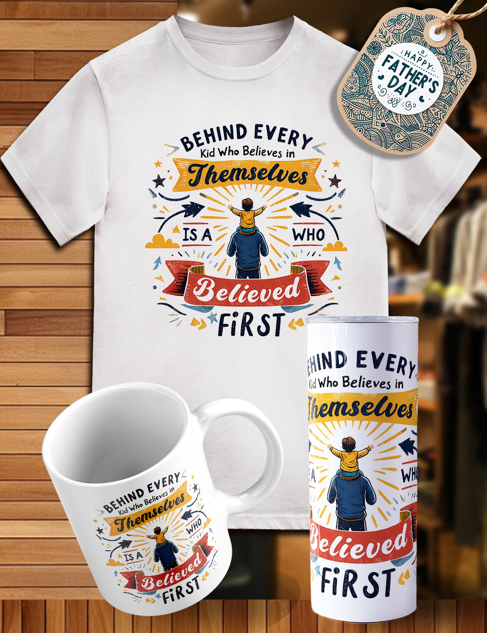 Father’s Day trio shirt, tumbler, cup