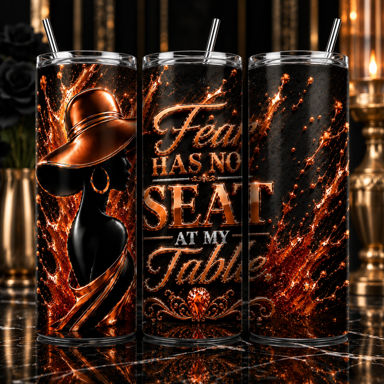 Luxury Affirmation 20 oz Skinny Tumbler – Inspirational Collection
