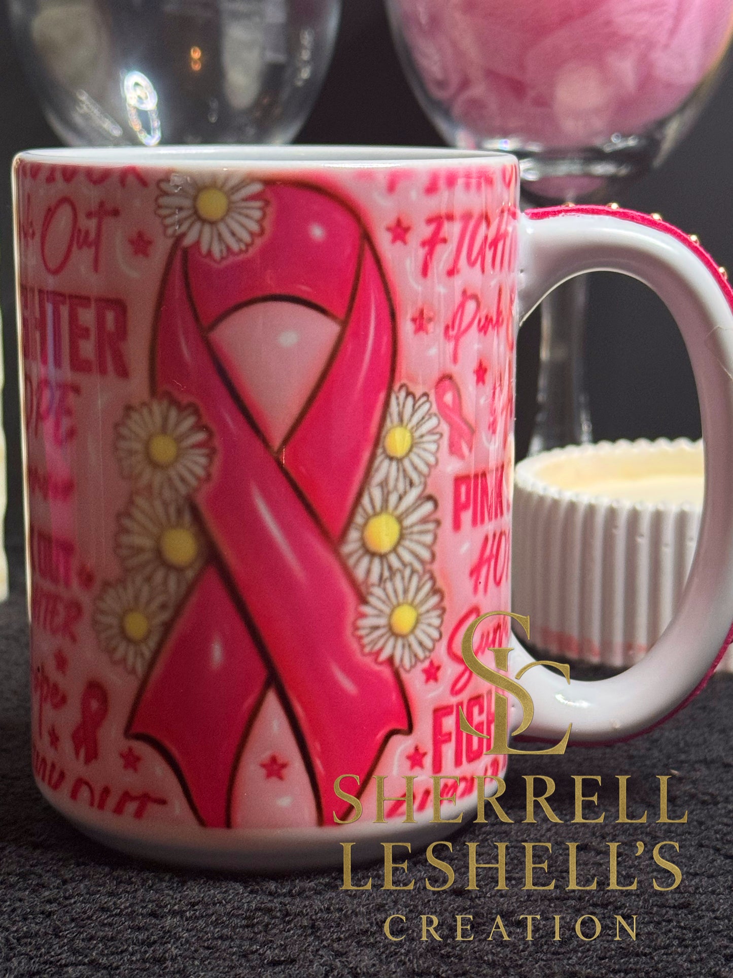 🌸 Breast Cancer Awareness Mug – Pink Ribbon Strength & Hope 🌸