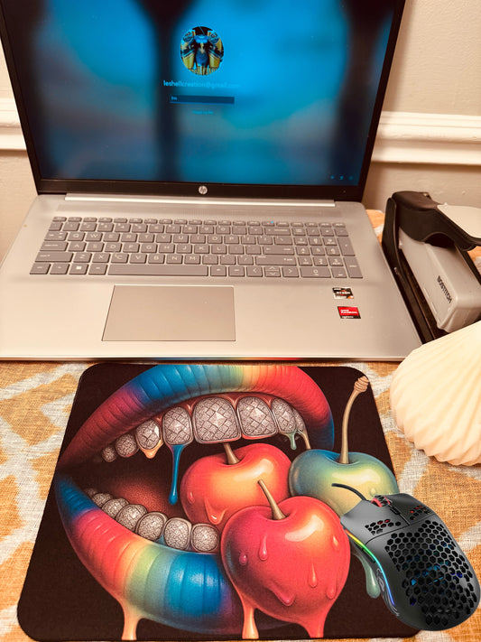 Luxury multicolor lip, drip mouse pad