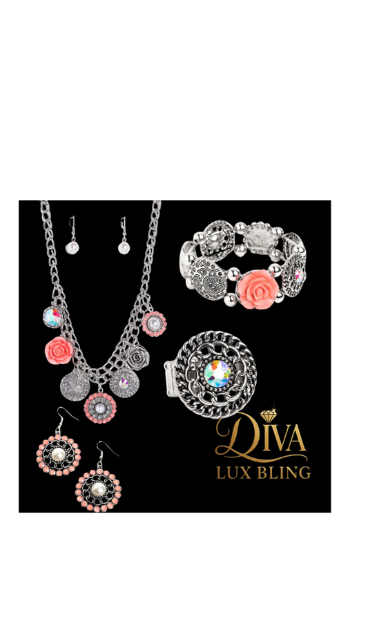 Coral Charm Elegance 5 Piece Jewelry Set