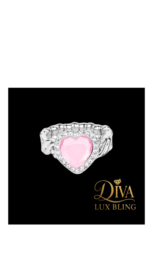 Pretty in Power Heart Sparkles Ring