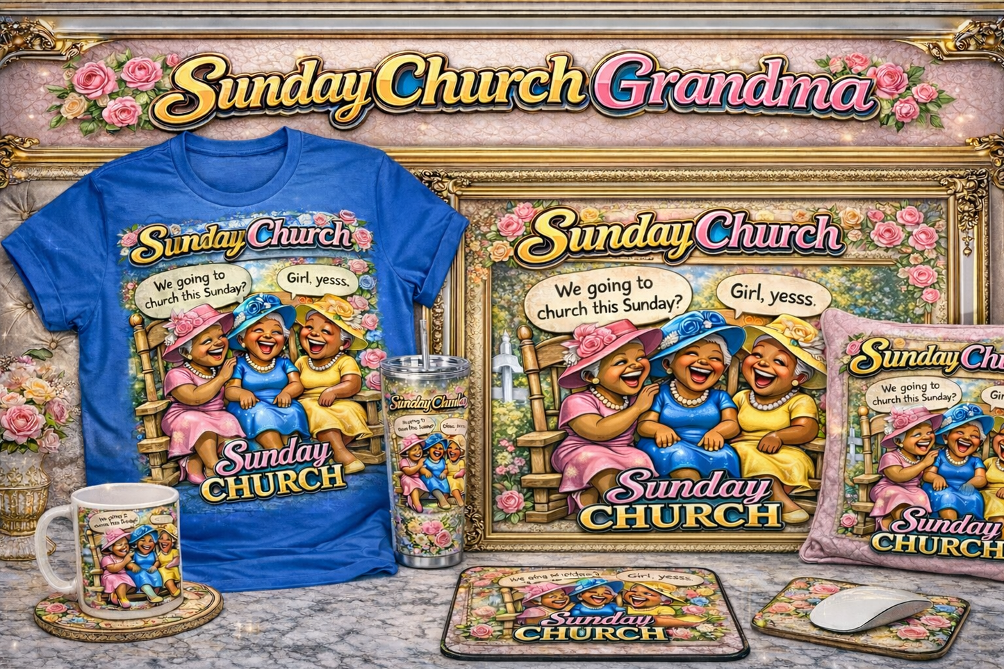 Sunday Church Grandma Collection 💐