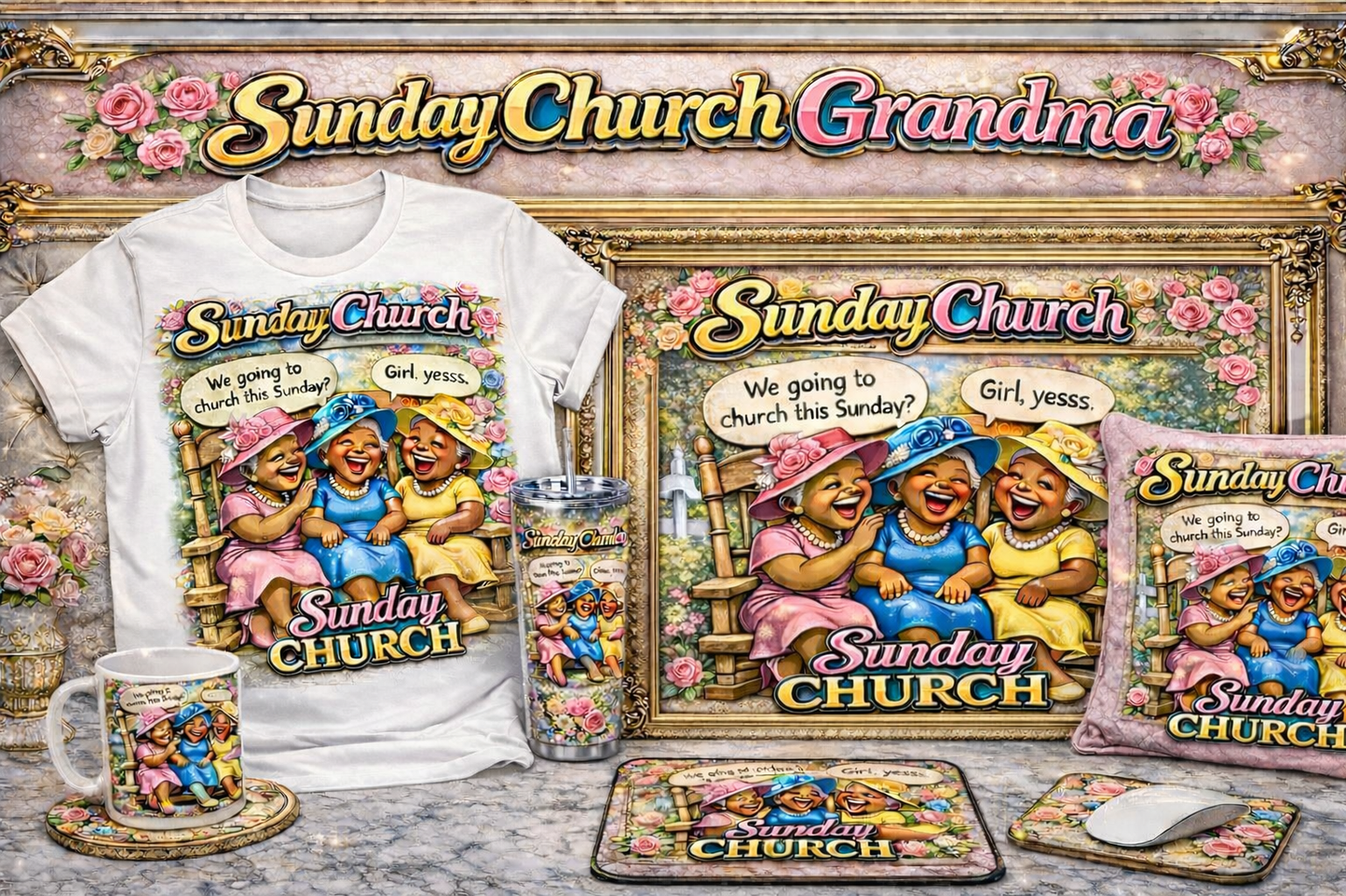 Sunday Church Grandma Collection 💐