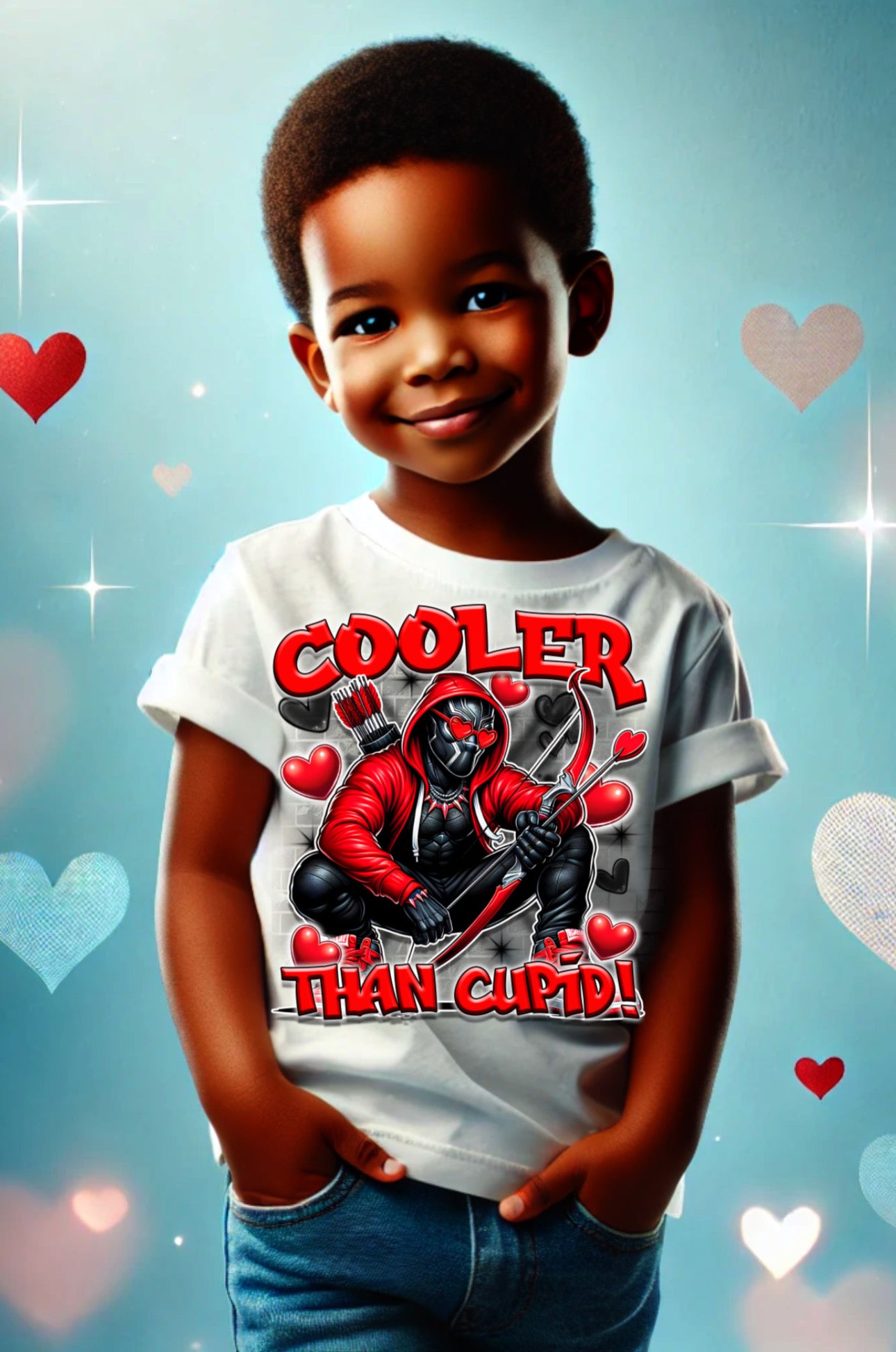 Valentines cooler than Cupid cartoon characters, boys shirts