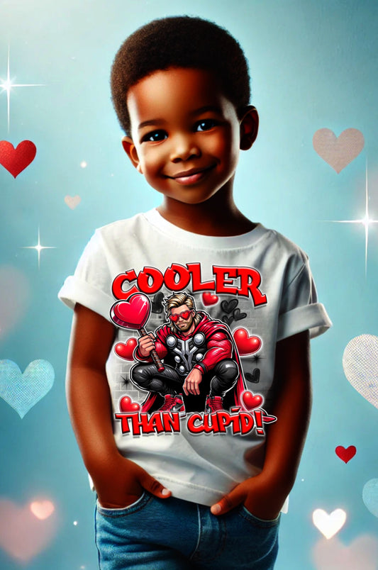Valentines cooler than Cupid cartoon characters, boys shirts