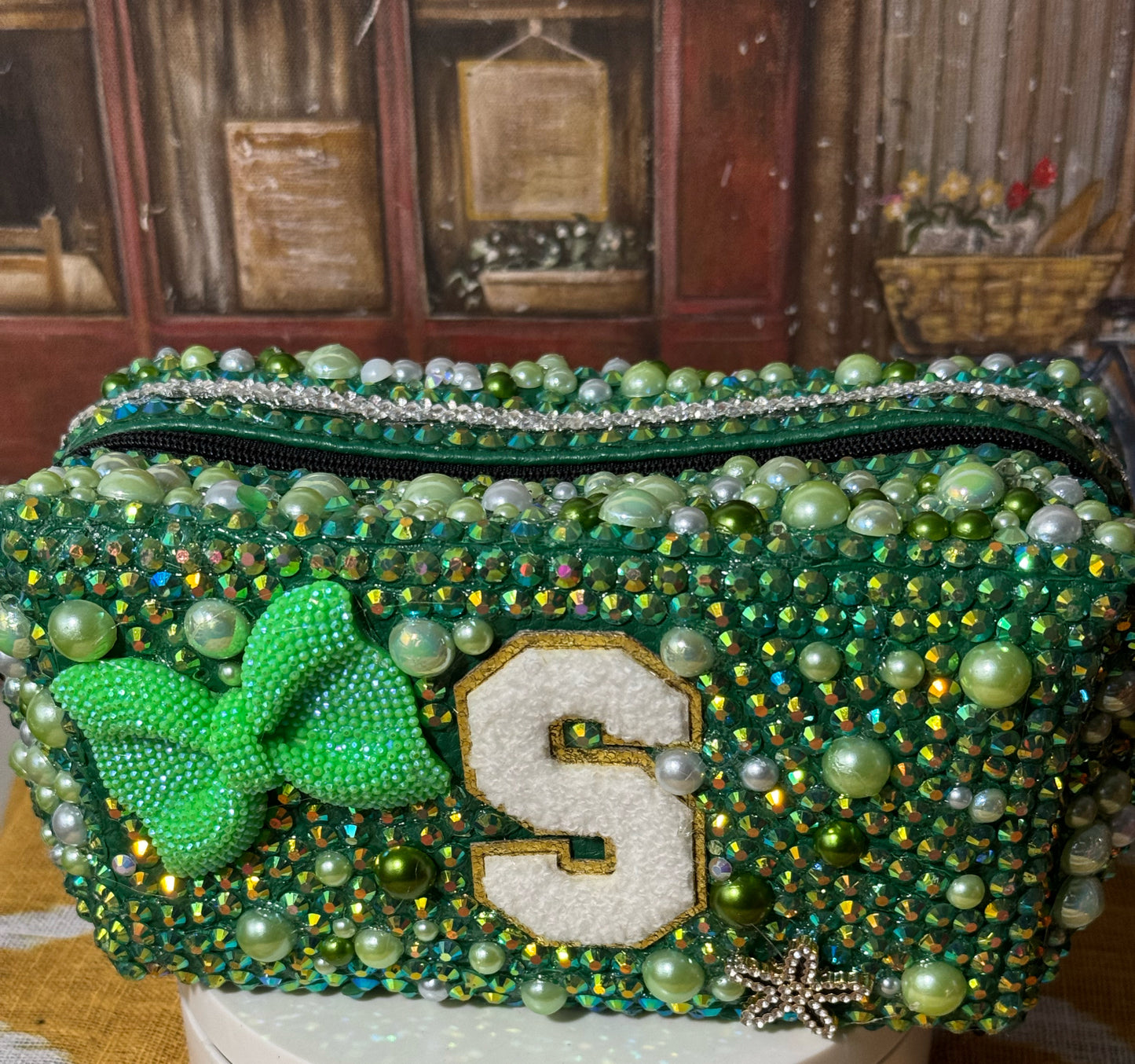 Emerald City Luxe Bling Beaded Glam Bag