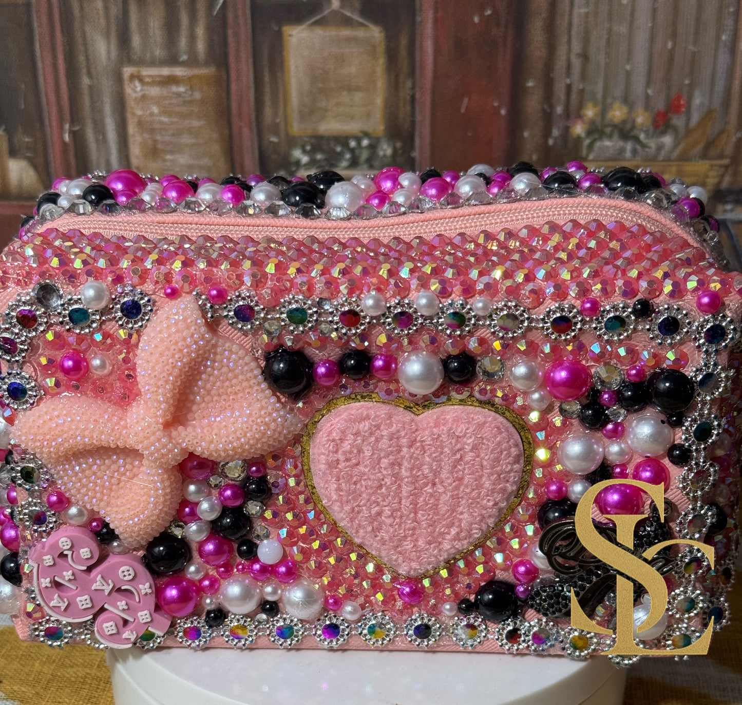 Candy Luxe Crush – Pink Bling Heart Bag”

(An SLC Signature Creation)