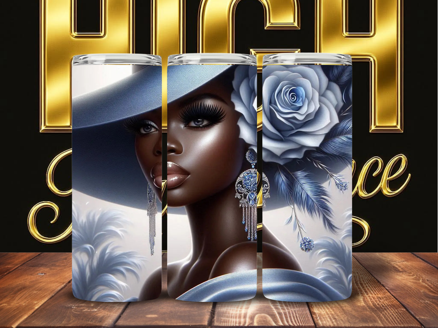 Phenomenal Woman – Blue Luxury Hat Tumbler