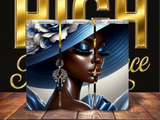 Phenomenal Woman – Blue Luxury Hat Tumbler