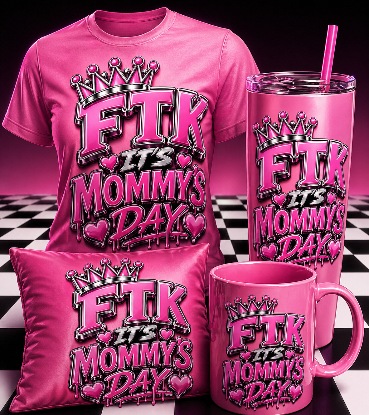 💖 FTK It’s Mommy’s Day – Pink Chrome Luxury Collection 💖
