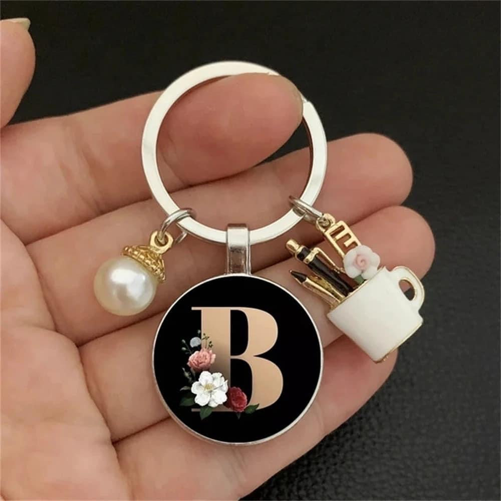 Luxury Initial Keychain”
	•	“