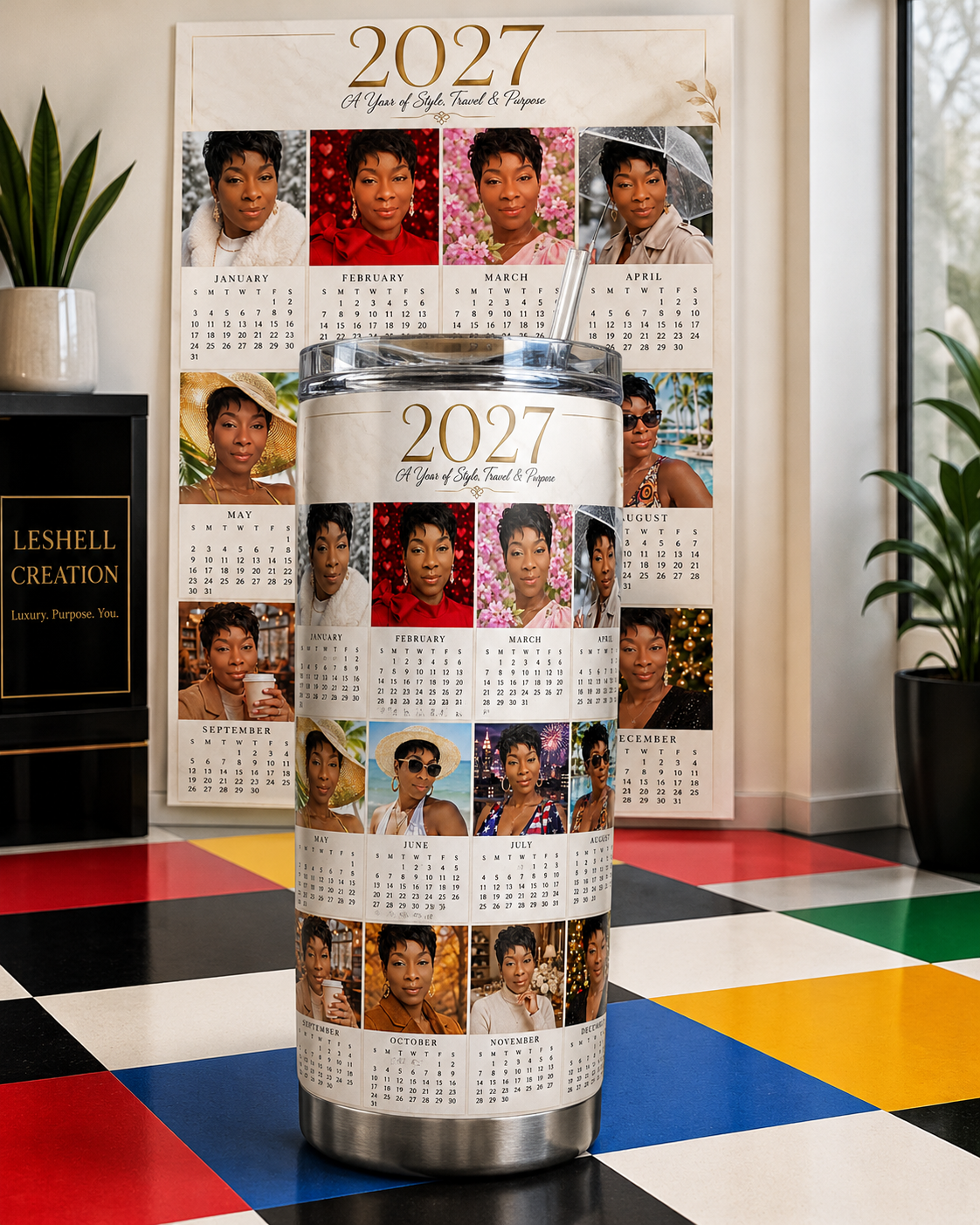 Personal 2027 Calendar Tumbler “Email your photo”