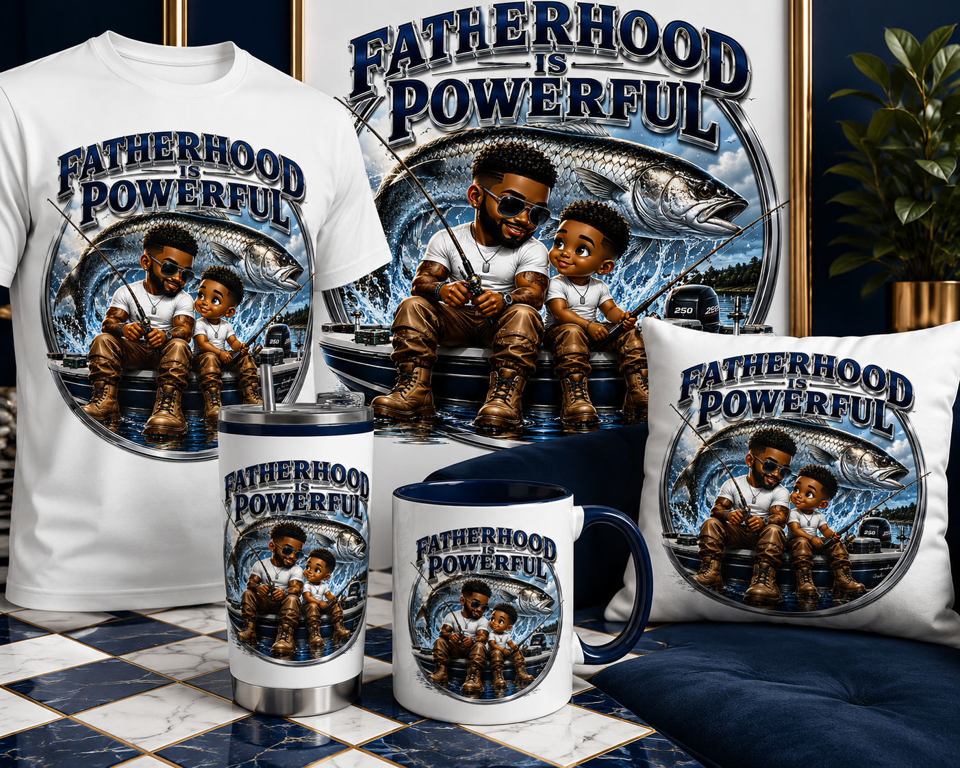Fatherhood Is Powerful Fishing Collection