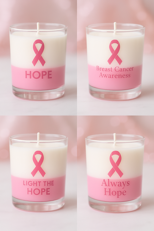 Light for Hope – Cancer Awareness Candle 🎗