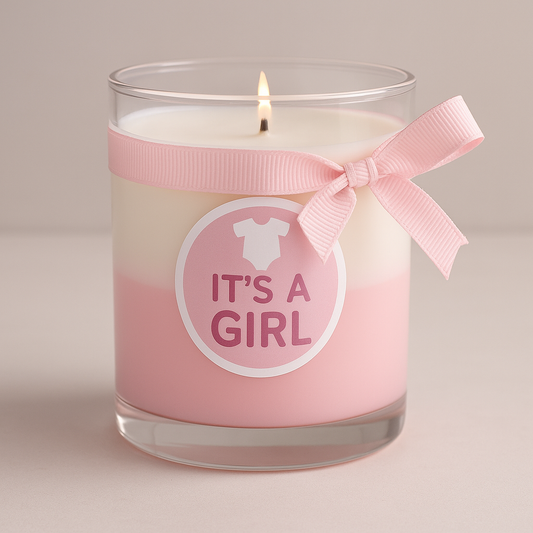 Sweet Arrival – “It’s a Girl” Celebration Candle 🎀