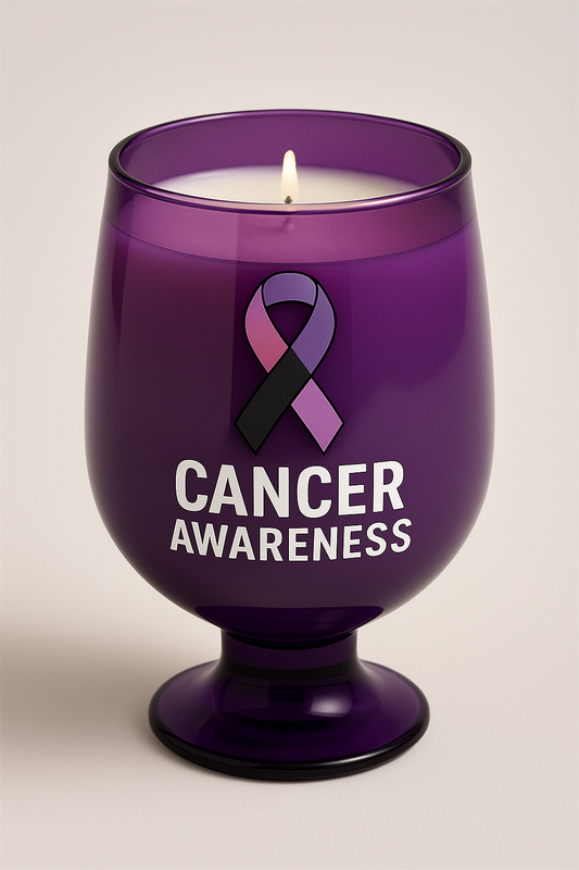 Cancer Awareness Month candles