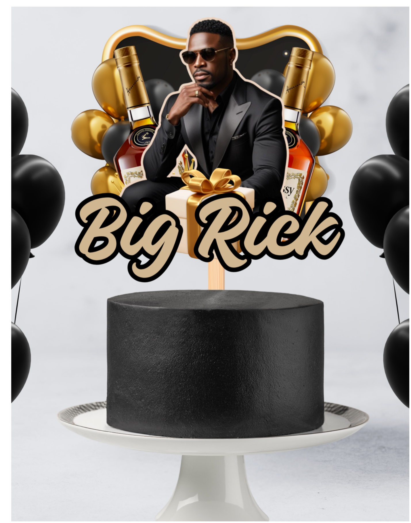 CUSTOM LUXE CAKE TOPPER – GLAM BIRTHDAY EDITION