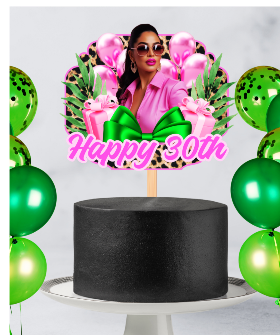 CUSTOM LUXE CAKE TOPPER – GLAM BIRTHDAY EDITION