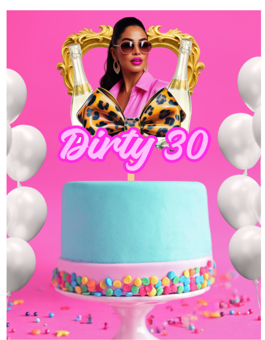 CUSTOM LUXE CAKE TOPPER – GLAM BIRTHDAY EDITION
