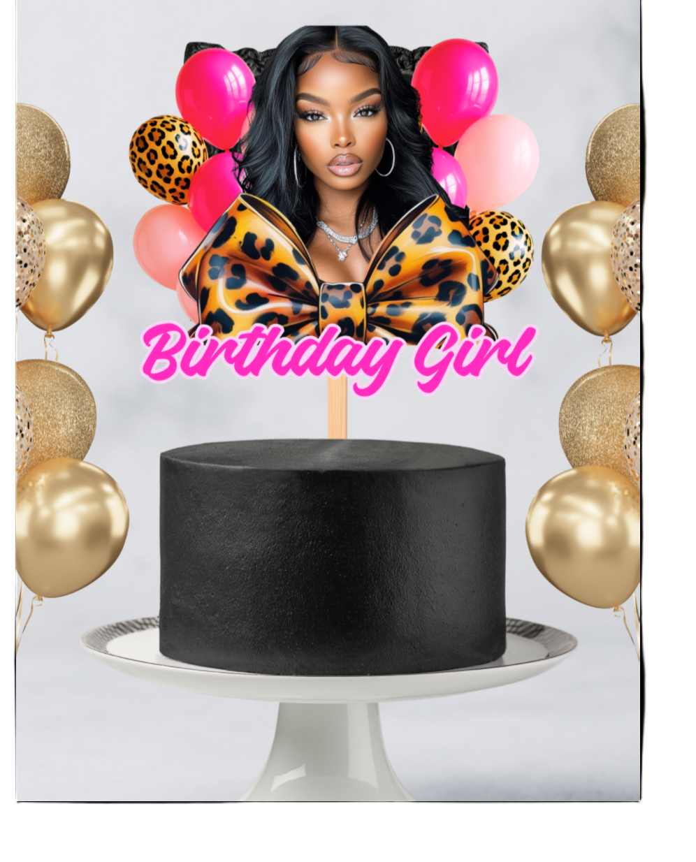 CUSTOM LUXE CAKE TOPPER – GLAM BIRTHDAY EDITION