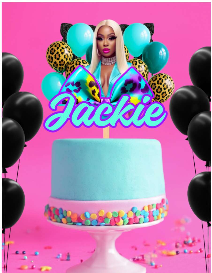 CUSTOM LUXE CAKE TOPPER – GLAM BIRTHDAY EDITION
