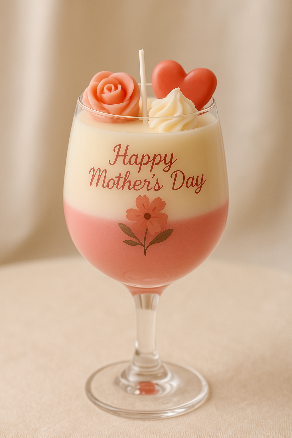 “Sip, Soothe & Celebrate Mama – Mother’s Day Wine Glass Candles!” handmade by SHERRELLCANDLESLLC
