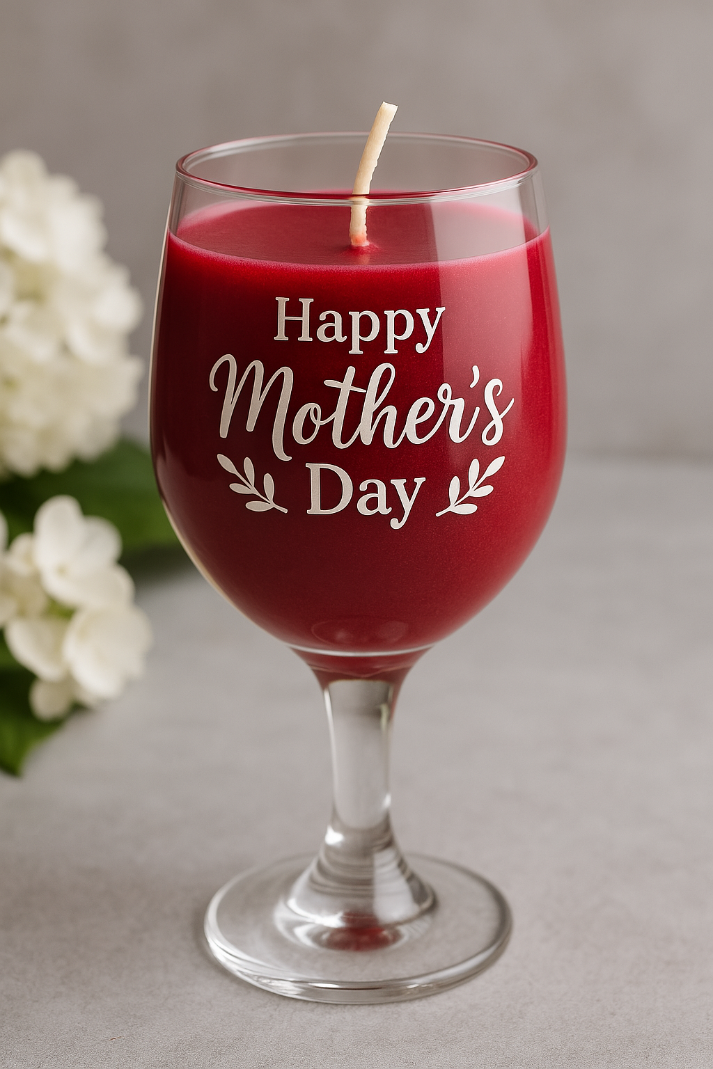 “Sip, Soothe & Celebrate Mama – Mother’s Day Wine Glass Candles!” handmade by SHERRELLCANDLESLLC
