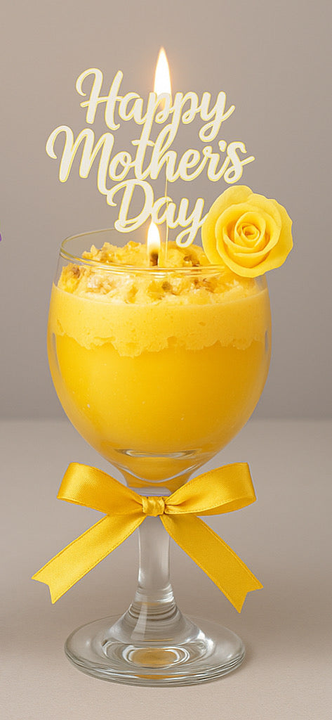 “Sip, Soothe & Celebrate Mama – Mother’s Day Wine Glass Candles!” handmade by SHERRELLCANDLESLLC