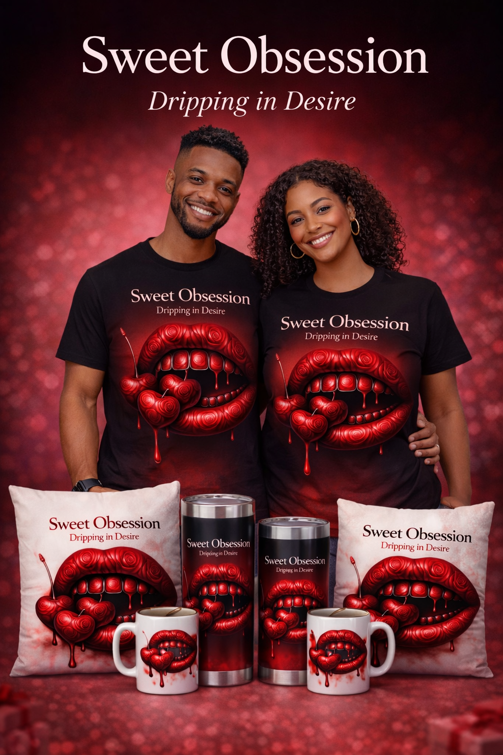 Sweet obsession dripping, and desire valentines day