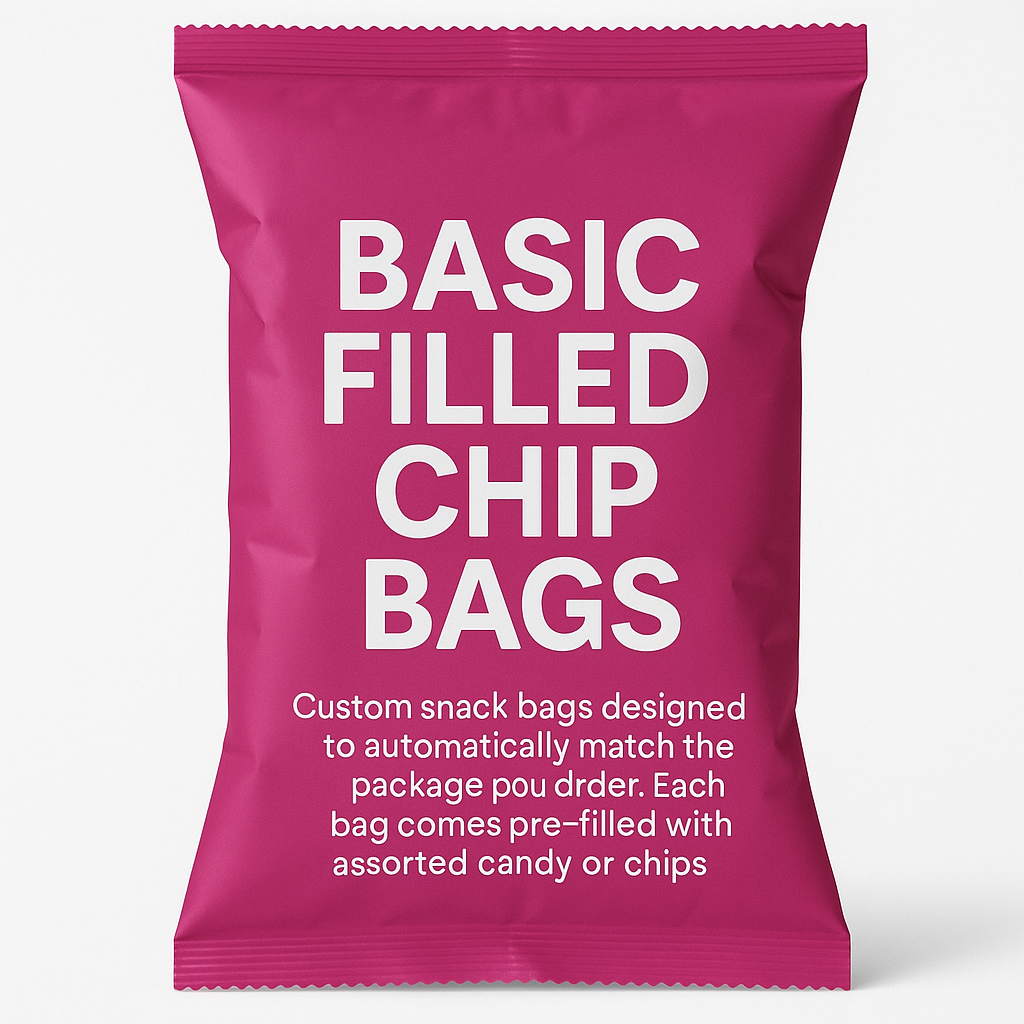 🎀 Basic Filled Chip Bags/customized to fit your order